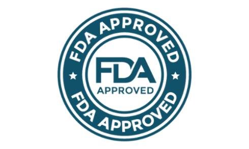 FDA registered facility badge indicating compliance with U.S. manufacturing regulations