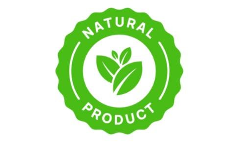 Natural formula badge indicating plant-based ingredient composition